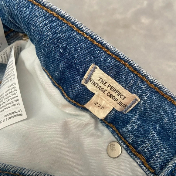 Madewell Perfect Vintage Crop High-Rise Distressed Jeans blue - 27431 - Picture 7 of 9